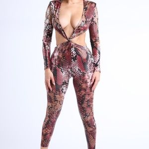 snake skin jumpsuit
